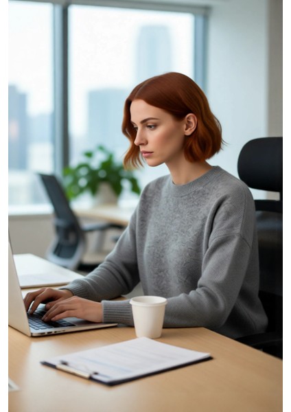 Kadın Modern Oversize Triko Kazak Bisiklet Yaka Düşük Kol Rahat ve Şık Görünüm Sağlar Kaliteli