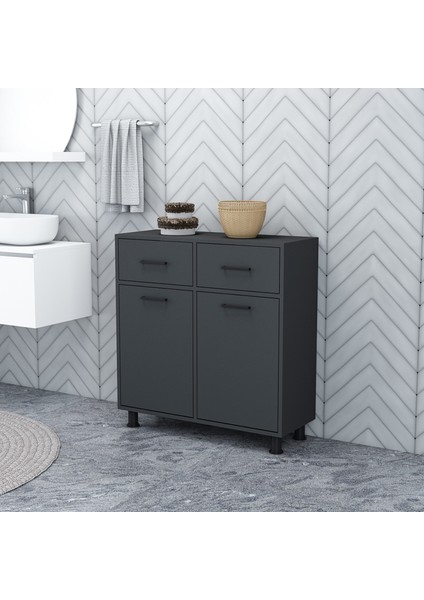 Merva Çamaşır Sepetli Banyo Dolabı modelleri