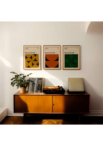 (Çerçevesiz) Bauhaus 3'lü Çerçevesiz Poster Seti, Modern Dekoratif Poster Seti fiyatları