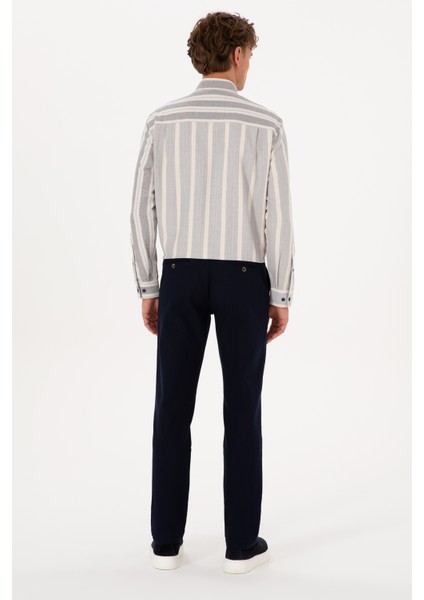 Erkek Lacivert Pantolon (Kanvas-Chino) 50311605-VR033 fırsatları