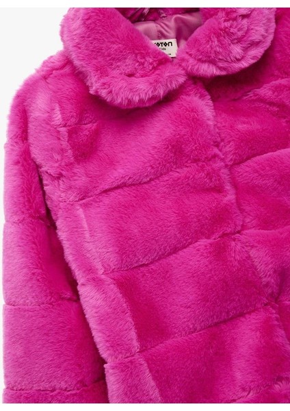 Uzun Kollu Cep Detaylı Bebe Yaka Suni Kürklü Ceket (Aw 25) modelleri