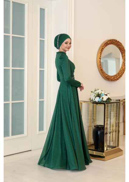 Simli Şifon Abiye Işıl fiyatları