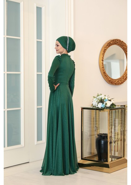 Simli Şifon Abiye Işıl modelleri