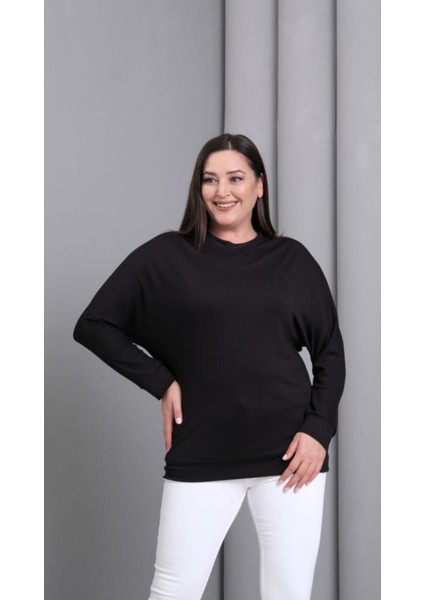 Kadın Modal Kumaş Sweatshirt Arkası Taş Detaylı modelleri