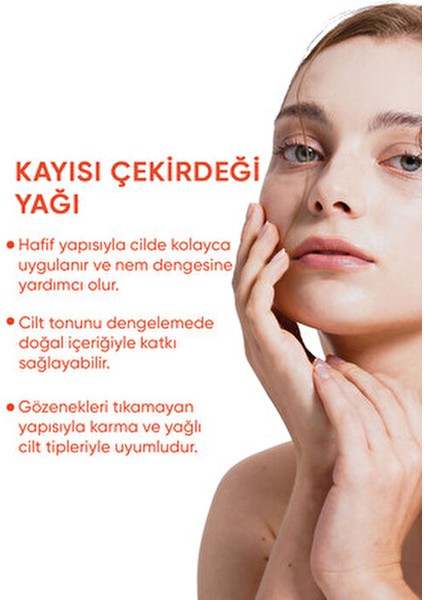 Kayısı Çekirdeği Yağı Nemlendirici Etkiyle 20 ml Serum Unisex Kullanım İçin