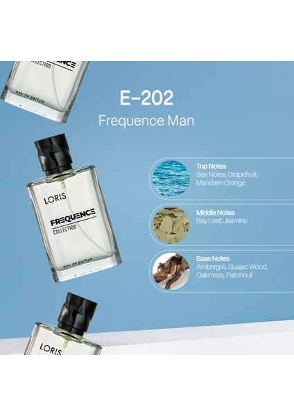 E-202 Frequence Parfume Edp 50 ml Odunsu Erkek Parfüm fiyatları