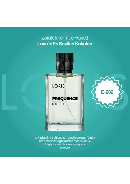 E-202 Frequence Parfume Edp 50 ml Odunsu Erkek Parfüm
