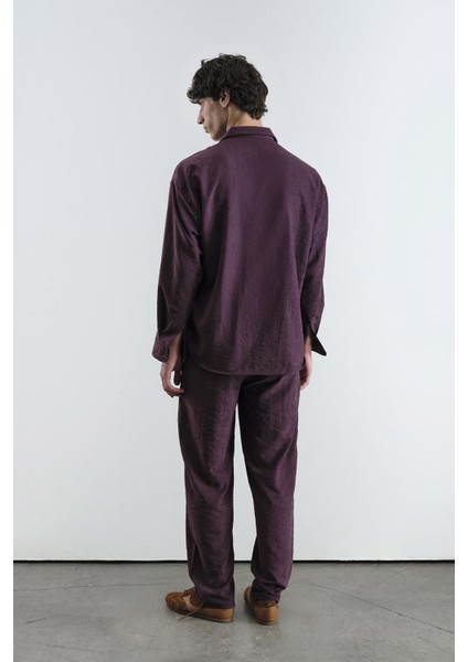 Efektli Modal Bordo Gömlek modelleri