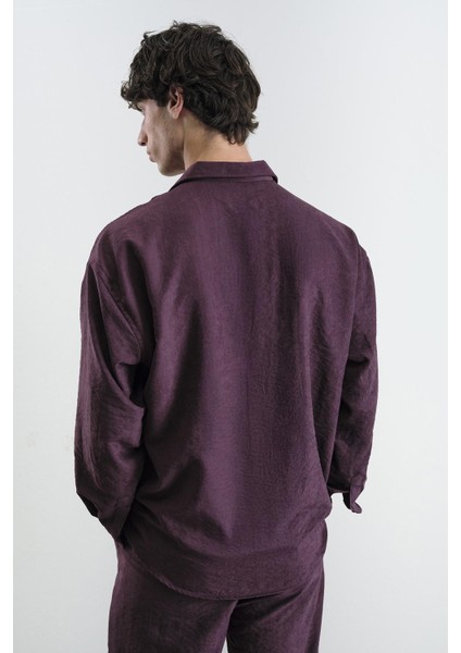 Efektli Modal Bordo Gömlek fırsatları