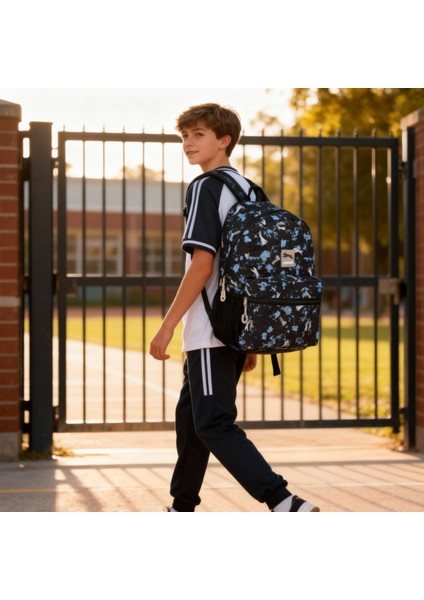 Geniş Hacimli Ekstra Dayanıklı -Su Geçirmez-Okul Çantası-Spor Çantası Haki-Mavi Renk modelleri