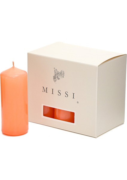 6'lı Somon Bar Mum Seti (3,5x8 cm)