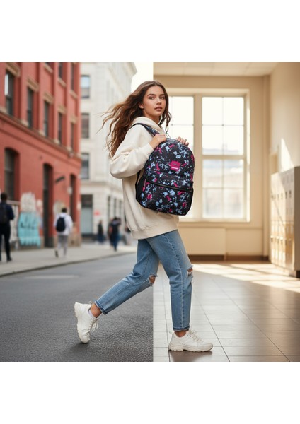 Geniş Hacimli Ekstra Dayanıklı -Su Geçirmez-Okul Çantası-Spor Çantası Çanta Pembe