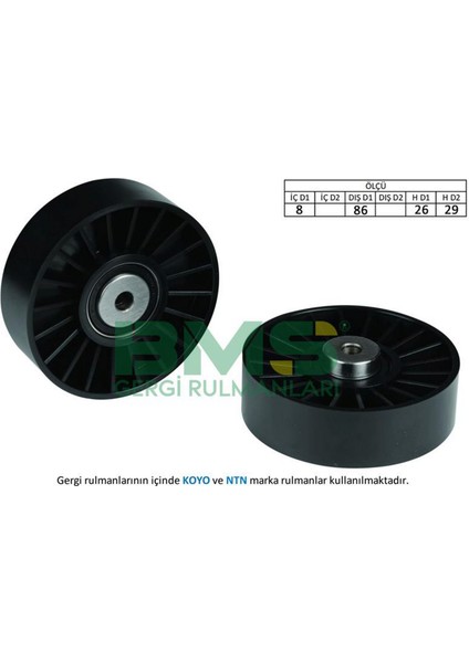 Depomix Alternatör Gergi Rulmani Laguna 2.0 16V 95-01 -Safrane Ii 2.0 16V 95-01 -Volvo S70 2.0-2.3-2.5