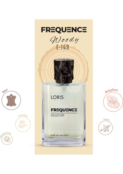E-149 Frequence Parfume Edp 50 ml Odunsu Erkek Parfüm