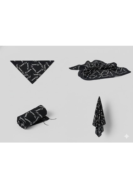 Atatürk Imzalı ve Portre Baskılı Siyah Fular/bandana 25'li | %100 Pamuk | Unisex | 10 Kasım – 29 Ekim – 19 Mayıs indirimleri
