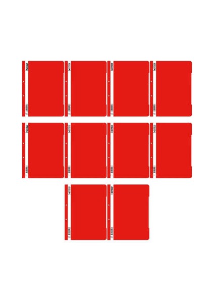 Telli Dosya, 10 Adet, 50'li Paket, 180 A4 Kapasiteli, Kırmızı fiyatları