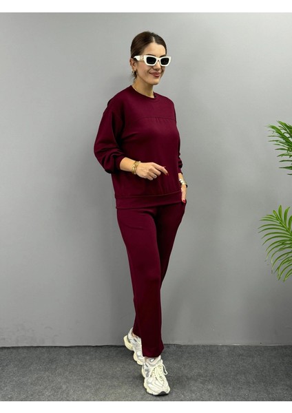 Mdb Kadın Uzun Kollu Bisiklet Yaka Viskon Iki Iplik Bluz ve Pantolon Ikili Takım fiyatları