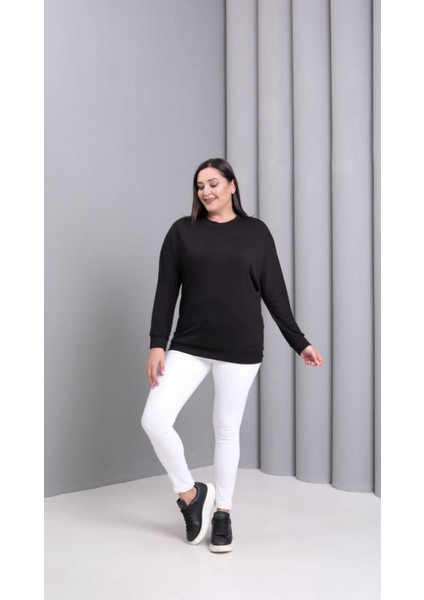 Kadın Modal Kumaş Sweatshirt Arkası Taş Detaylı fiyatları