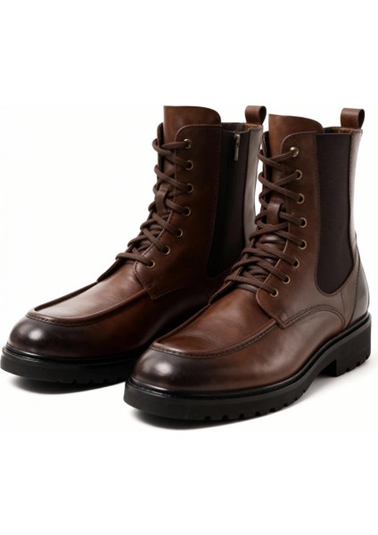 Efektli Bağcıklı Deri Kahverengi Bot modelleri