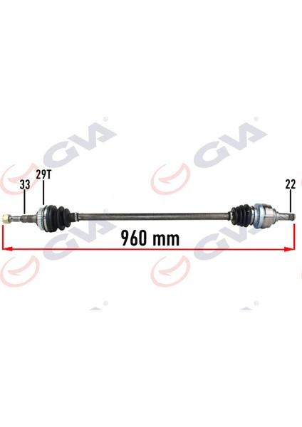 Depomix Komple Aks Sağ Opel Vectra B 1.6 99-02 Makyajli Kasa Abs Li 29DİŞ 960MM