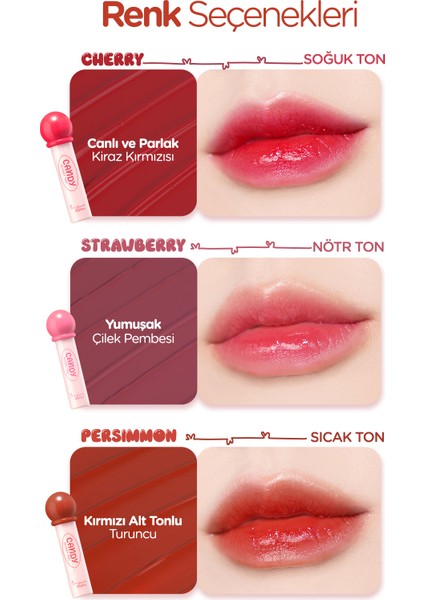 Uzun Süre Kalıcı, Parlak Bitişli, Su Bazlı Tint A'PIEU The Pure Candy Tint (No.03 Persimmon)