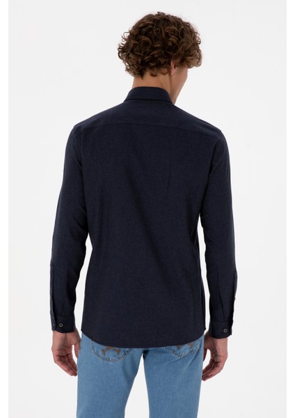 Erkek Lacivert Gömlek Basic 50316721-VR033 indirimleri