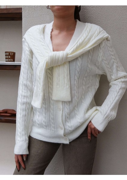 Şal Detay Triko Hırka modelleri