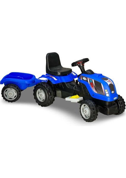 Micromax Römorklu Akülü Mavi Traktör
