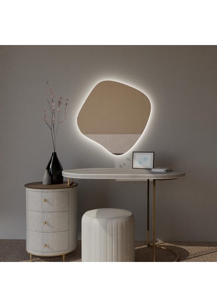 Haloform LED Ayna – Organik Form Modern Duvar Aynası modelleri