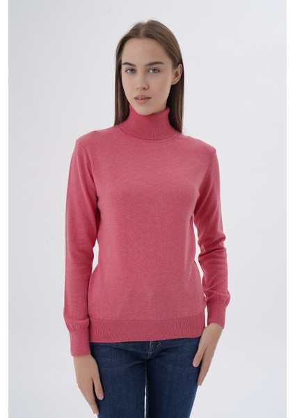 Kadın %100 Organik Pamuk Balıkçı Yaka Triko Kazak TRIST-6103