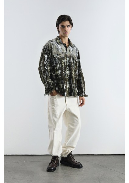 Dokulu Ekose Haki Gömlek fiyatları