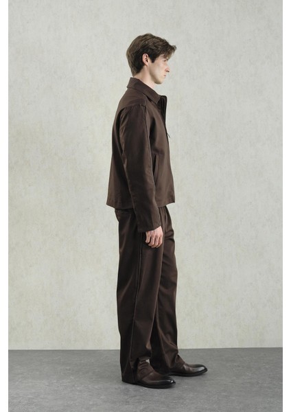 Deri Biyeli Kahverengi Klasik Ceket fiyatları