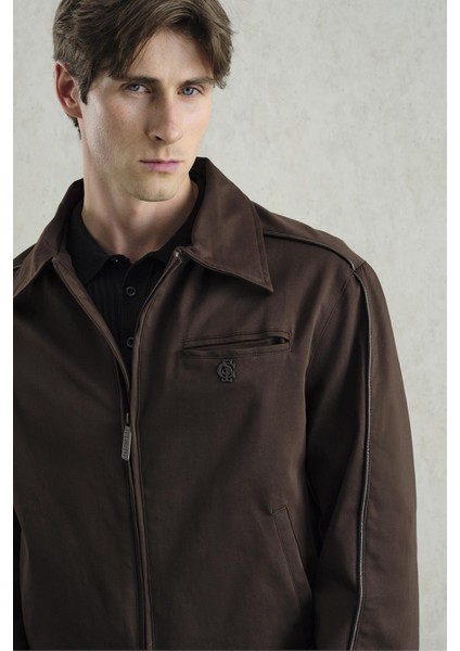 Deri Biyeli Kahverengi Klasik Ceket indirimleri