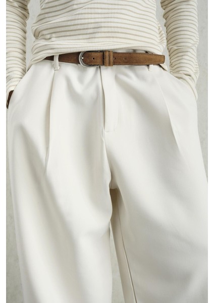 Pilili Klasik Bej Pantolon fırsatları