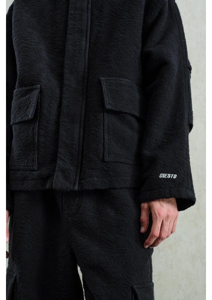 Jakar Desenli Siyah Ceket fırsatları