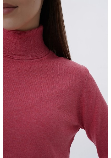 Kadın %100 Organik Pamuk Balıkçı Yaka Triko Kazak TRIST-6103