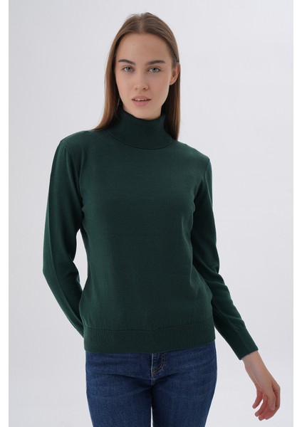 Kadın %100 Organik Pamuk Balıkçı Yaka Triko Kazak TRIST-6103