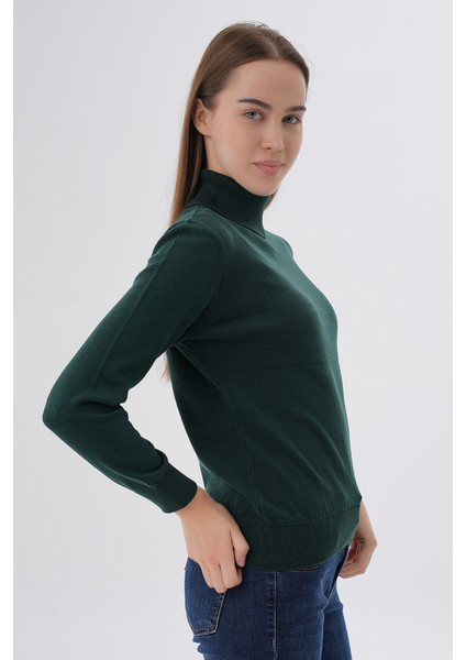 Kadın %100 Organik Pamuk Balıkçı Yaka Triko Kazak TRIST-6103 modelleri