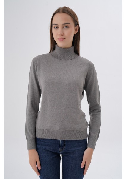 Kadın %100 Organik Pamuk Balıkçı Yaka Triko Kazak TRIST-6103