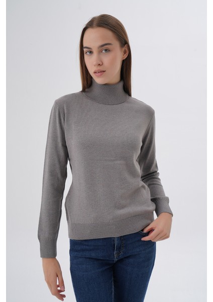 Kadın %100 Organik Pamuk Balıkçı Yaka Triko Kazak TRIST-6103 modelleri