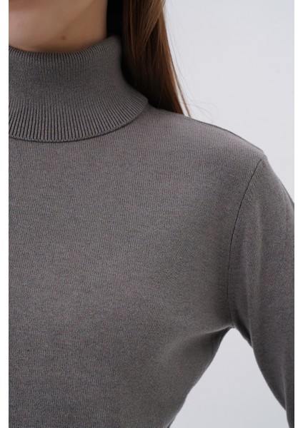 Kadın %100 Organik Pamuk Balıkçı Yaka Triko Kazak TRIST-6103