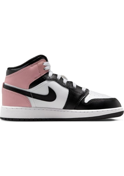 Air Jordan 1 Mıd Leather Unisex Sneaker Hakiki Deri Bilekli Günlük Spor Ayakkabı Siyah-Beyaz fiyatları
