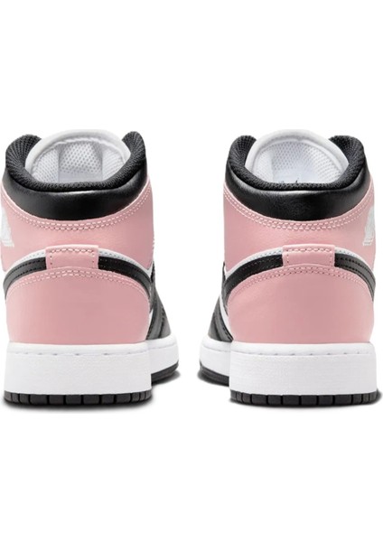 Air Jordan 1 Mıd Leather Unisex Sneaker Hakiki Deri Bilekli Günlük Spor Ayakkabı Siyah-Beyaz fırsatları