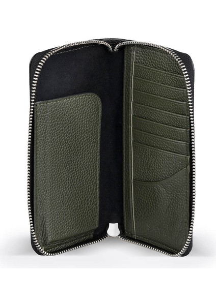 Siyah - Yeşil Floter 100% Hakiki Deri Cüzdan modelleri