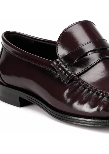 Siyah Bordo Efektli Loafer Ayakkabı fırsatları