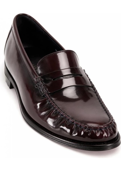 Siyah Bordo Efektli Loafer Ayakkabı indirimleri