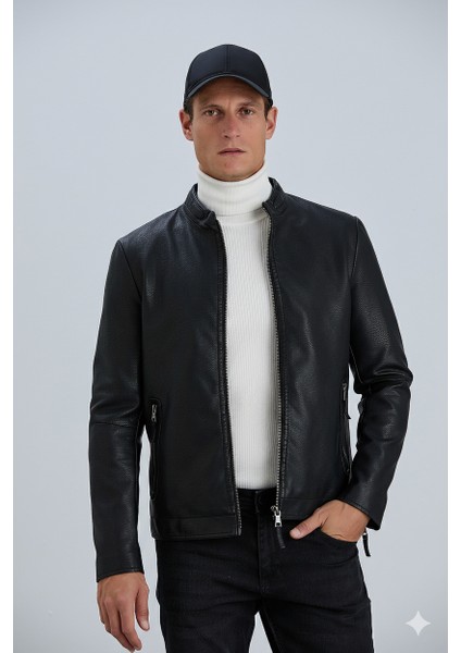 JIMMY26 ERKEK MONT Suni Deri Mont modelleri