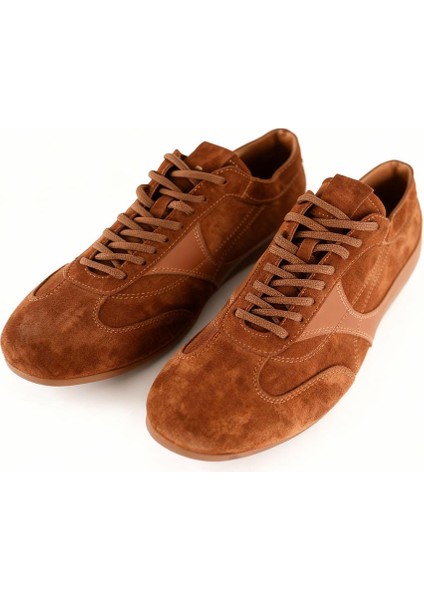 Parçalı Deri Taba Ayakkabı modelleri