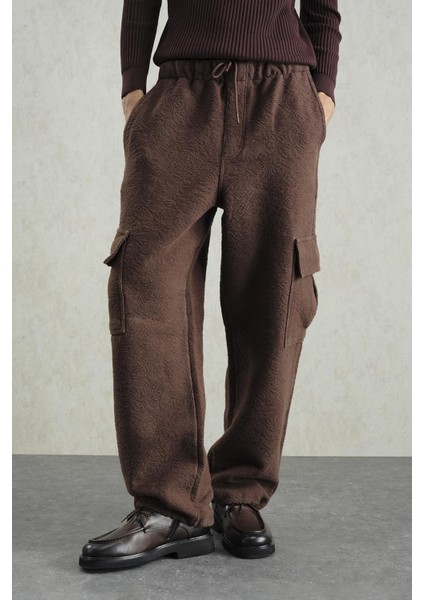 Jakar Desenli Kargo Kahverengi Pantolon