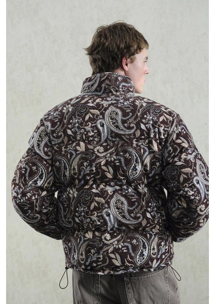 Desenli Kadife Şişme Bordo Mont fırsatları